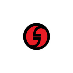 letter gd in a circle logo vector