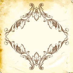 Vector baroque of vintage elements for design. 