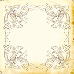 Vector baroque of vintage elements for design. 