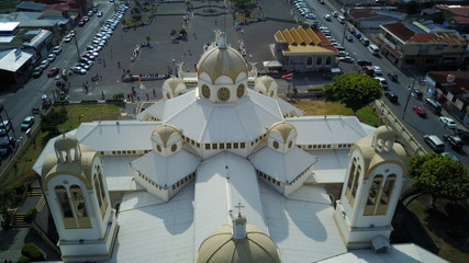 Beautiful Aerial  view of the Basilica in Cartago 