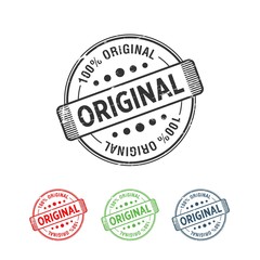 100% Original Handmade Authentic Label Badge vector