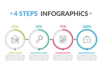 4 Steps Infographics