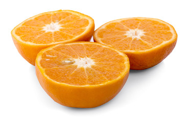 fresh orange isolated on white background