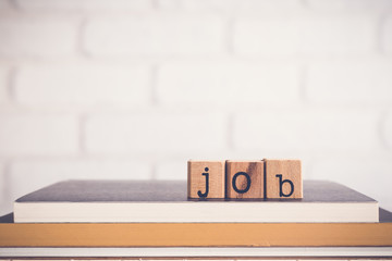 The word Job and copy space background.