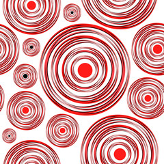 Vector seamless background with stylized red abstract roses