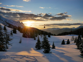 Sunset at Passo Tonale