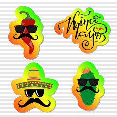 Collection of cinco de mayo design elements