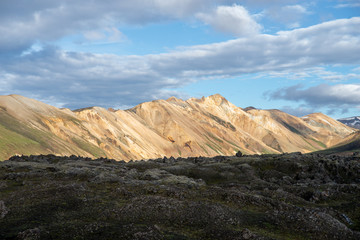Volcanic mountains of Landmannalaugar in Fjallabak Nature Reserve. Iceland