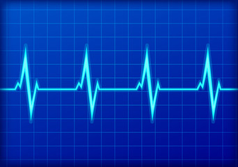 pulse vector blue background concept