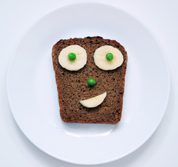 stock-photo-funny-and-cute-face-toast-for-breakfast-or-lunch-food-on-the-white-background