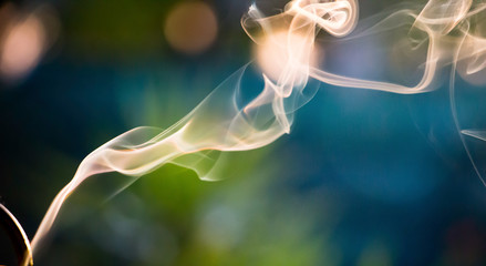 Light dance in smoke