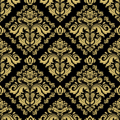 Orient vector classic pattern. Seamless abstract background with vintage golden elements. Orient background. Ornament for wallpaper and packaging