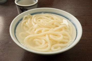 Kamaage-Udon(Japanese noodle) at a famous Udon restaurant in Kagawa, Japan