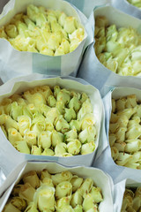 white flowers on flower market