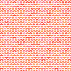 Seamless background for your designs with red and pink shapes. Modern vector ornament. Geometric abstract pattern