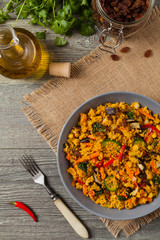 Couscous oriental. Vegetarian dish.