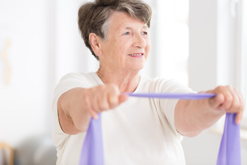 Older woman exercising