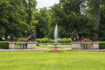 Fountain in the Royal Garden of Prague. Czech Republic