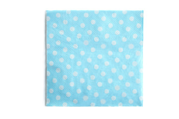Blue napkin in in polka dots