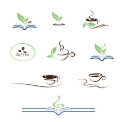 book and coffee icons