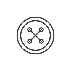 Four hole sewing button outline icon. linear style sign for mobile concept and web design. Cloth Button simple line vector icon. Symbol, logo illustration. Pixel perfect vector graphics