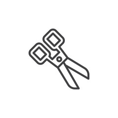 Scissors outline icon. linear style sign for mobile concept and web design. Tailor scissors simple line vector icon. Symbol, logo illustration. Pixel perfect vector graphics