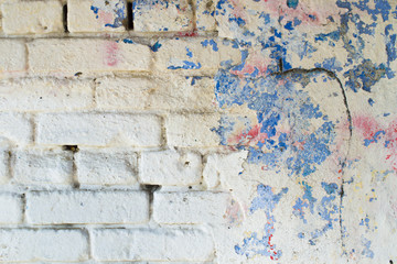 Colorful brick wall background