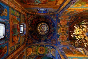 Obraz premium Interior of the church of the Savior on Spilled Blood, St Petersburg Russia
