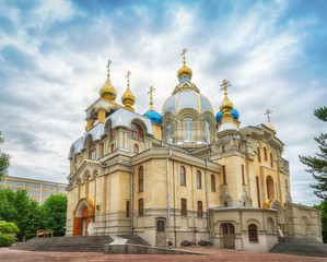 Fototapeta na wymiar Saint Panteleimon church, Essentuki, Russia, 15 Juny 2017
