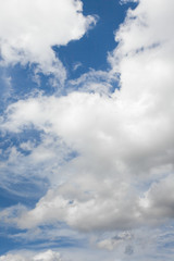 cloudscape with blue sky after a summer storm
