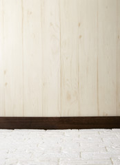 素材　バック_白木壁_白レンガ床