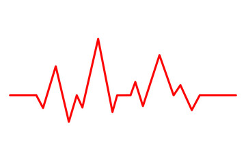 Creative vector illustration of heart line cardiogram isolated on background. Art design health medical heartbeat pulse. Abstract concept graphic element