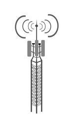 Antenna icon. Simple flat logo of antenna isolated