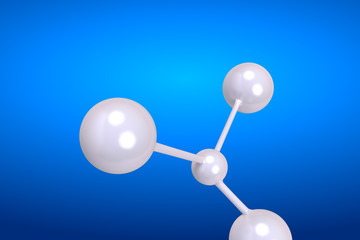 3d rendering  molecule