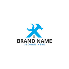 House construction logo design template