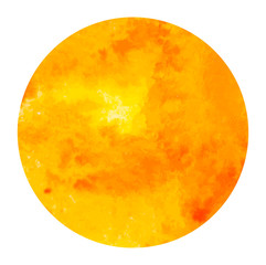 vector watercolor circle orange