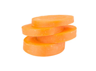 Fototapeta na wymiar Carrot Slices isolated on white background