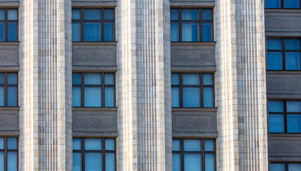 Windows in the building as a background