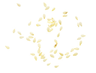 Sesame seeds isolated on white background
