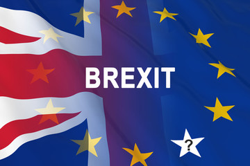 Flags of the United Kingdom and the European Union.