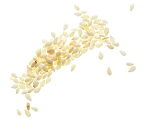 Sesame seeds isolated on white background