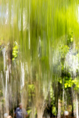 Wall of moving water in nature as background
