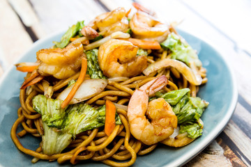 fried Shrimp noodle food on the table