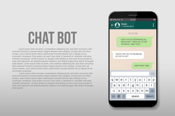 Creative vector illustration of messenger window. Social network talking art design. Mobile phone live chat boxes. Smartphone online app. Compose dialogues mockup. Abstract concept graphic element.