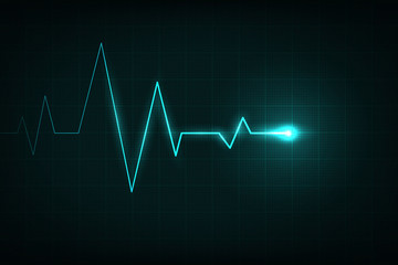 Creative vector illustration of heart line cardiogram isolated on background. Art design health medical heartbeat pulse. Abstract concept graphic element