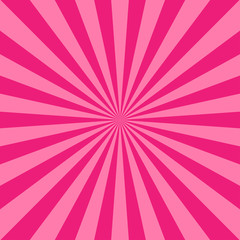 Sunlight abstract background. Pink burst background. Vector illustration. Sun beam ray sunburst pattern