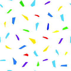 Fototapeta na wymiar Confetti seamless pattern, bright colorful vector confetti background. Celebration, carnival, party.