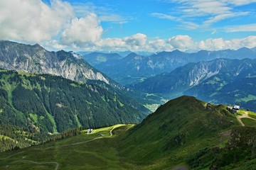 Fototapeta na wymiar Austrian Alps-view from the Golmer Joch