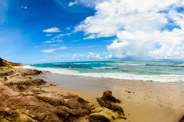 Scenics from the bay of Cabo Pulmo, where the desert meets the sea, Baja California sur Mexico.