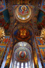 Interior of the church of the Savior on Spilled Blood, St Petersburg Russia